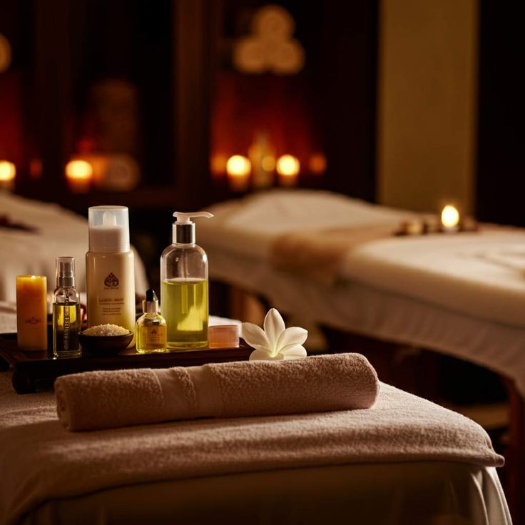 Luxury spa setup